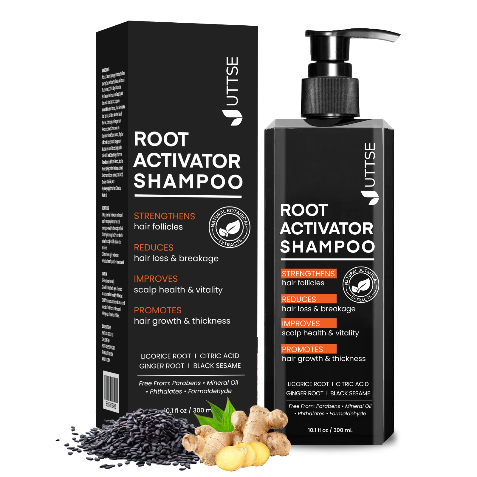 Uttse Root Activator Shampoo for Men – Hair Growth & Thicker Hair (300 mL)