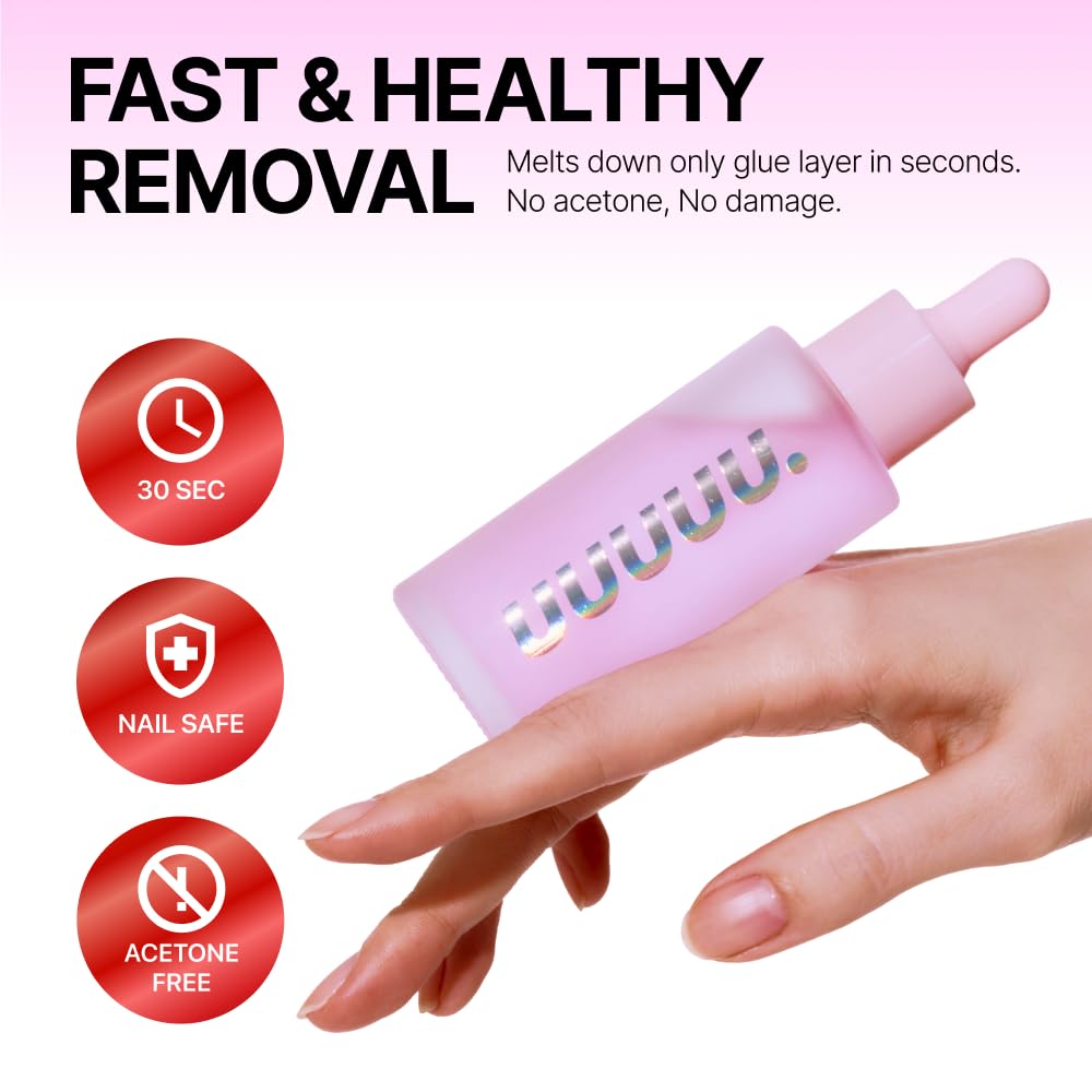 UUUUU Gel Nail Strip Remover — Gentle, Non-Toxic Peel-Away for Semi-Cured Nails