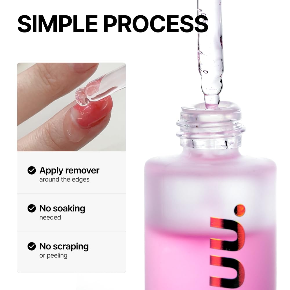 UUUUU Gel Nail Strip Remover — Gentle, Non-Toxic Peel-Away for Semi-Cured Nails