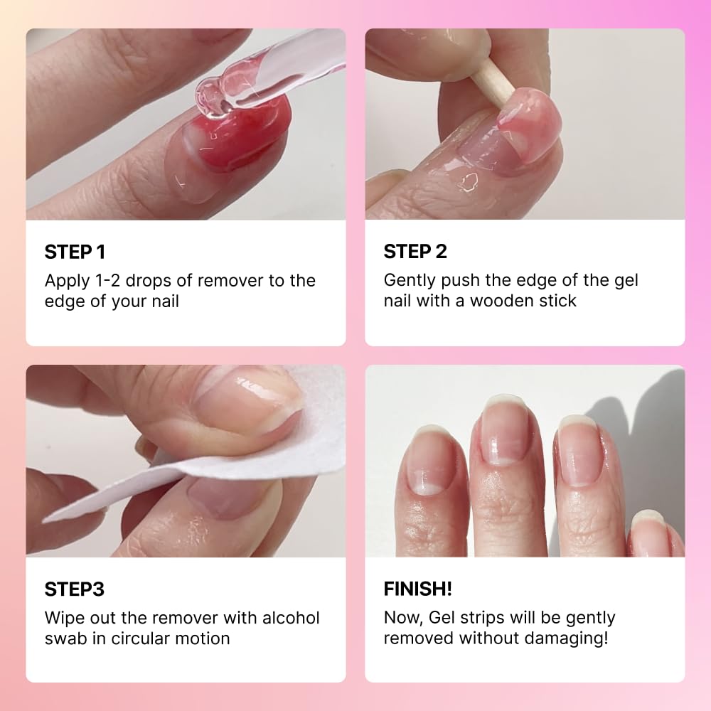UUUUU Gel Nail Strip Remover — Gentle, Non-Toxic Peel-Away for Semi-Cured Nails