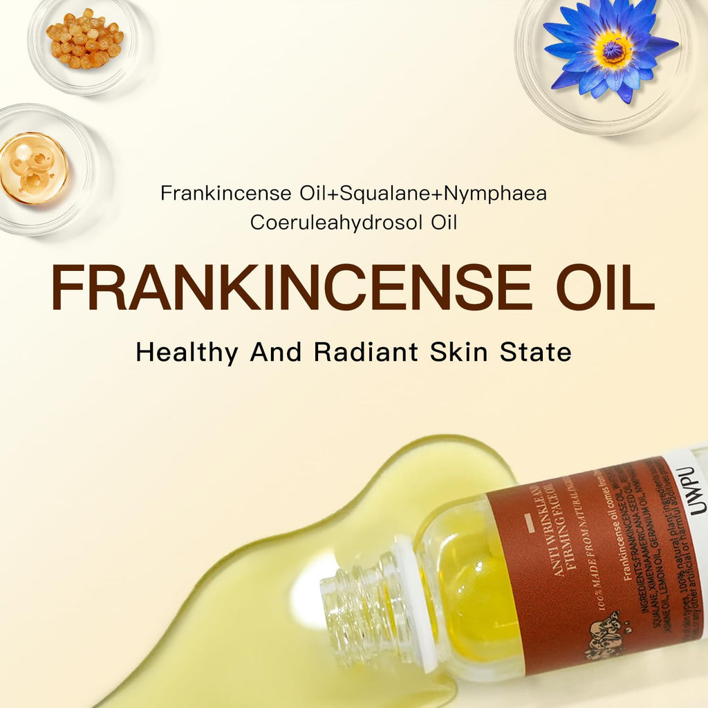 UWPU Frankincense Oil for Face – Bakuchiol & Squalane Gentle Facial Oil for All Skin Types