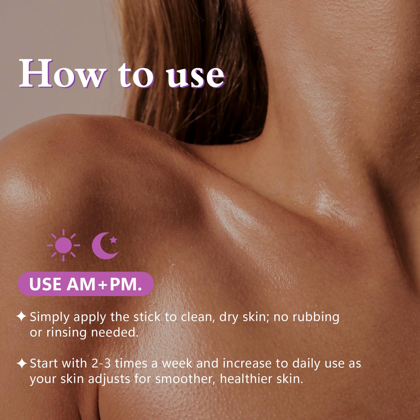 UXENPHXF Glycolic Acid Exfoliating Body Stick 75g – Gentle Exfoliation, Hydration & Smooth Skin