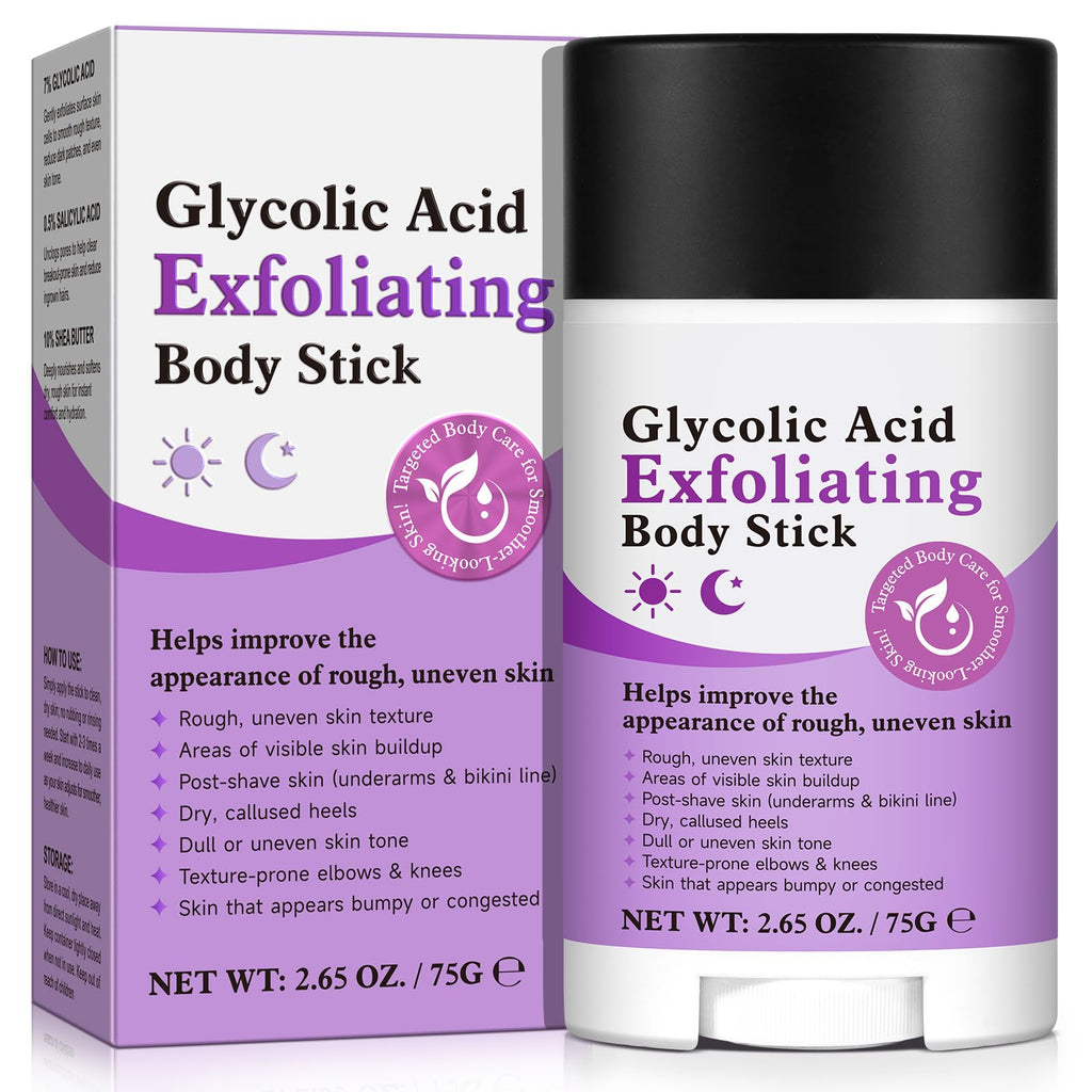 UXENPHXF Glycolic Acid Exfoliating Body Stick 75g – Gentle Exfoliation, Hydration & Smooth Skin