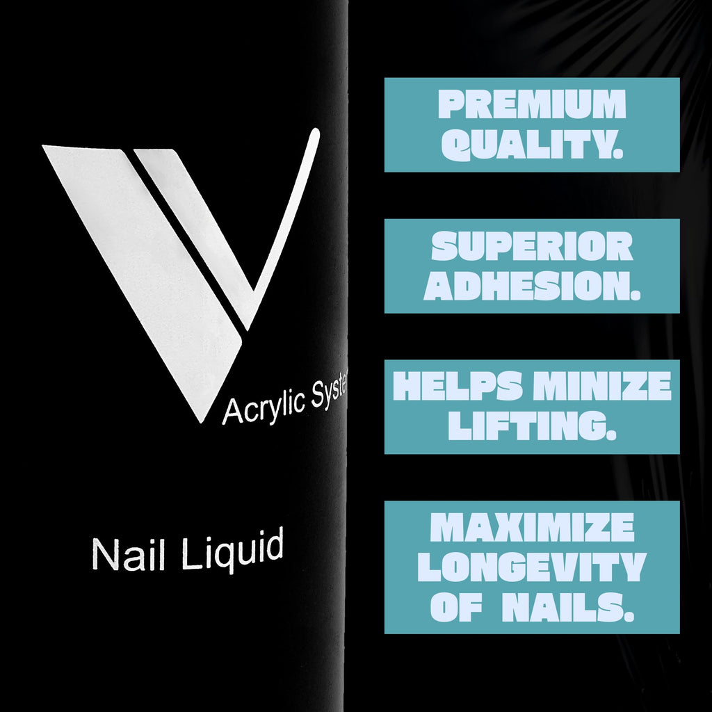 V Beauty Pure Monomer Liquid 8oz – Long-Lasting Acrylic with Smooth Gloss Finish