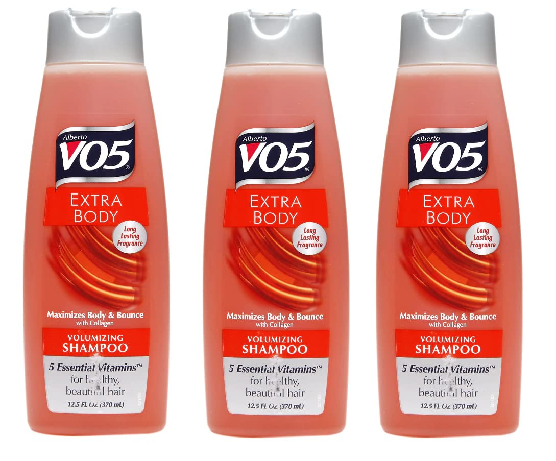V05 Alberto VO5 Extra Body Volumizing Shampoo with Collagen & Aloe, 12.5 oz (Pack of 3)