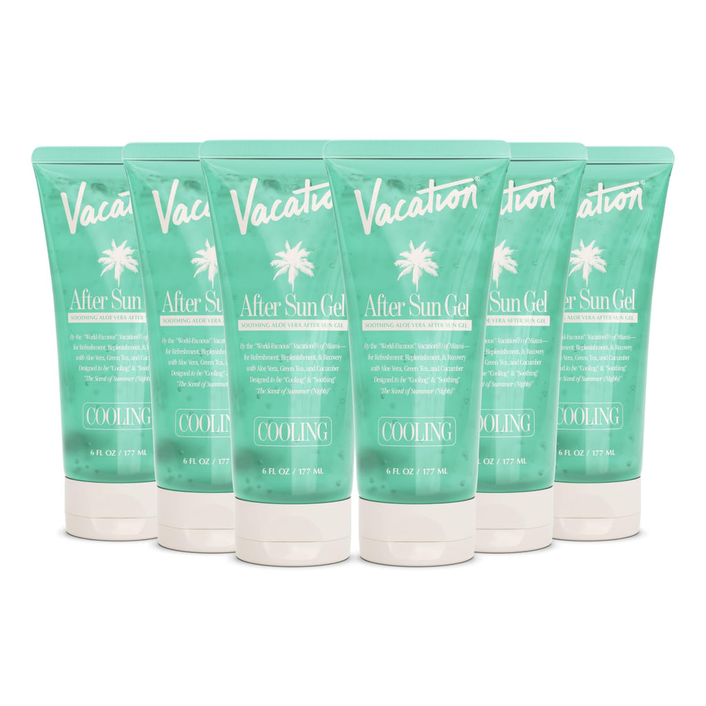 VACATION Mini After Sun Gel – Travel-Size Aloe Vera Gel for Hydration & Cooling (6-Pack)
