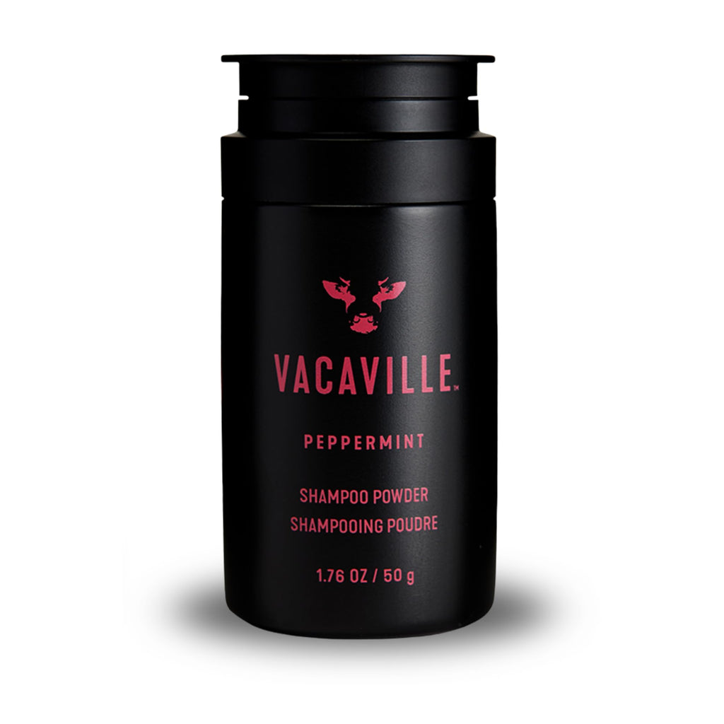 Vacaville Beauty Peppermint Powder Shampoo – Powder-to-Lather, All Hair Types, Vegan & Cruelty-Free