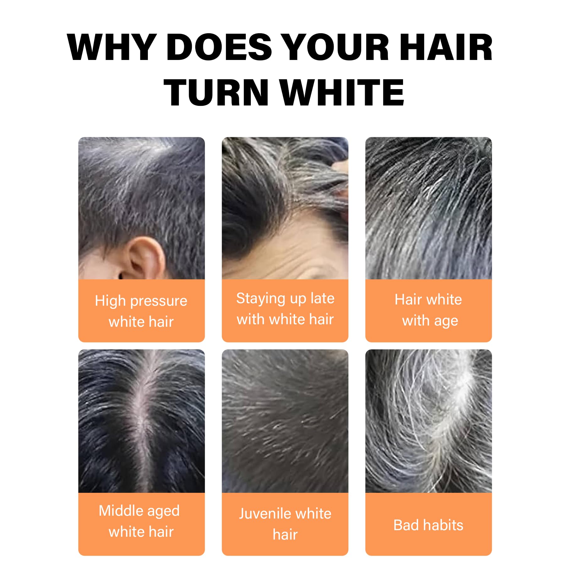 VAEYAE Natural Gray Hair Reverse Bar – Gray Hair Care, Thickening & Darkening Black Soap | 2 Pcs