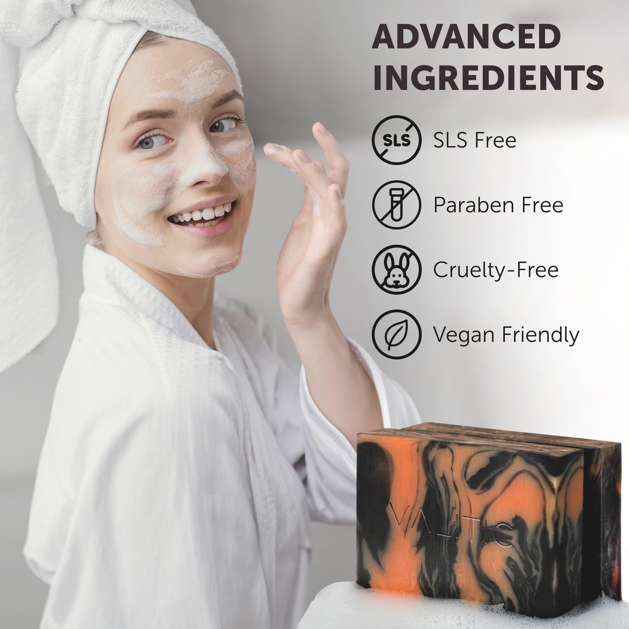 VALITIC Charcoal Kojic Acid Turmeric Bar — 2 Pack for Dark Spots and Even Skin Tone