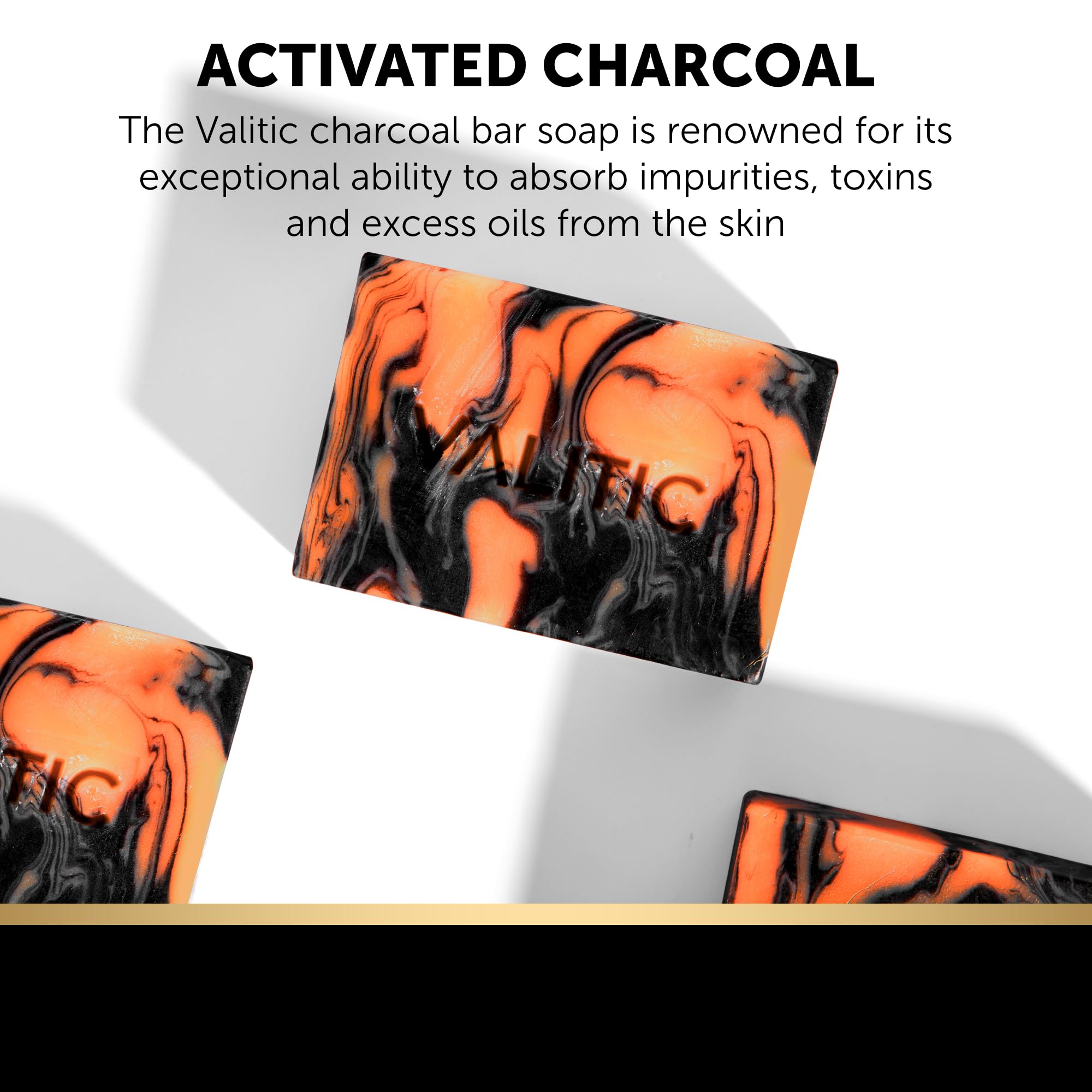 VALITIC Charcoal Kojic Acid Turmeric Bar — 2 Pack for Dark Spots and Even Skin Tone