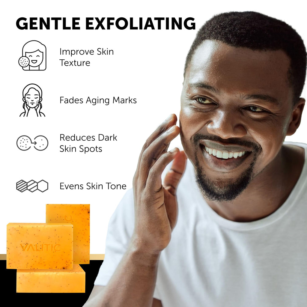 VALITIC Kojic Acid Soap with Turmeric - Dark Spot Remover for Face & Body - 2 Pack
