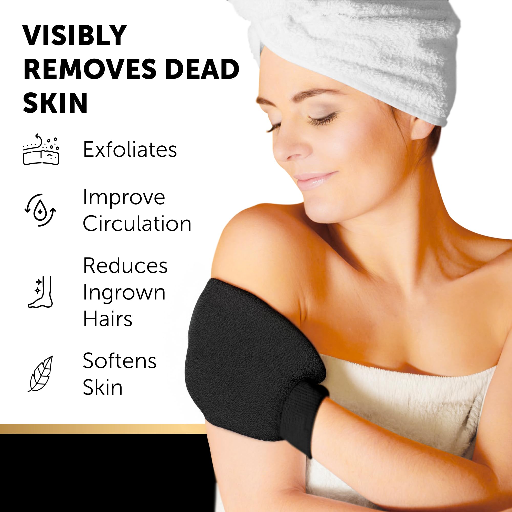 VALITIC Kojic Acid Vitamin C Retinol Soap Bars + Black Exfoliating Gloves — 4 Pack