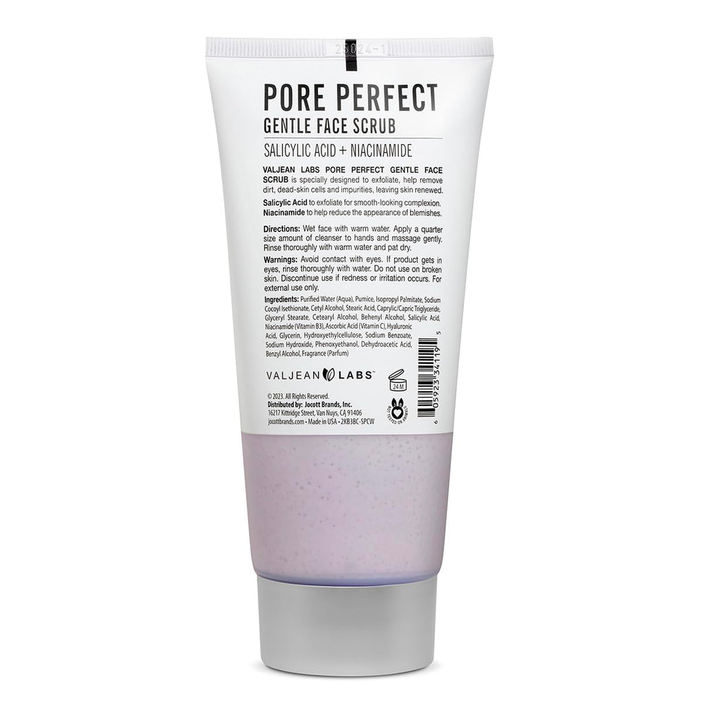 Valjean Labs Pore Perfect Gentle Face Scrub — Salicylic Acid & Niacinamide | Refine Pores