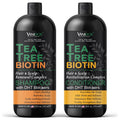 VANIDOX Tea Tree Shampoo & Conditioner Set – Itchy Scalp Relief, Biotin, DHT Blockers, 16 oz