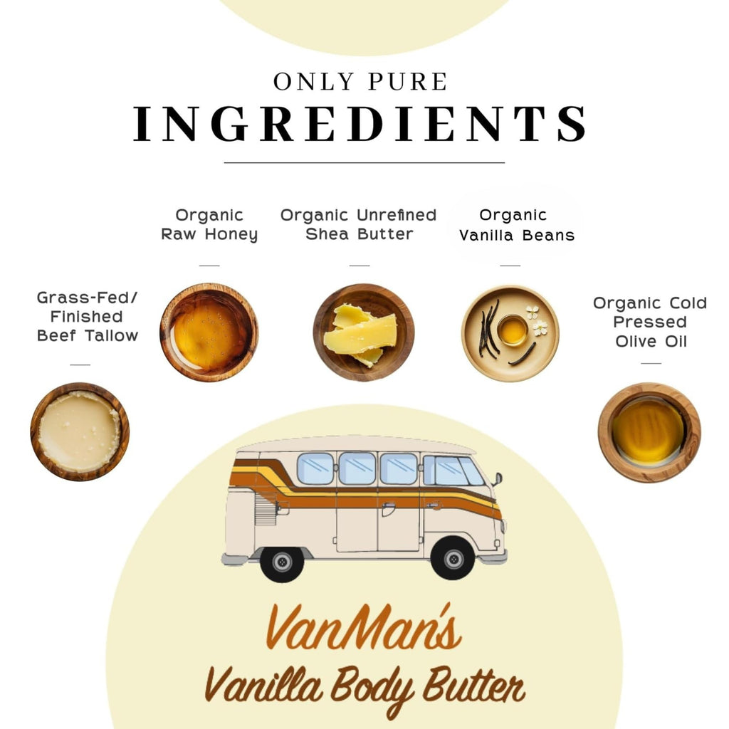 The VanMan Company - Vanman's Whipped Tallow Vanilla Body Butter (2.9 oz)
