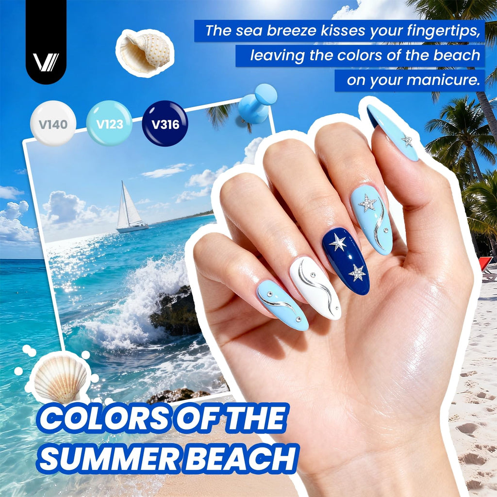 VANREESA 84-Piece Gel Nail Polish Kit with UV Lamp and Almond Nail Tips – 40 All‑Season Colors for Beginners
