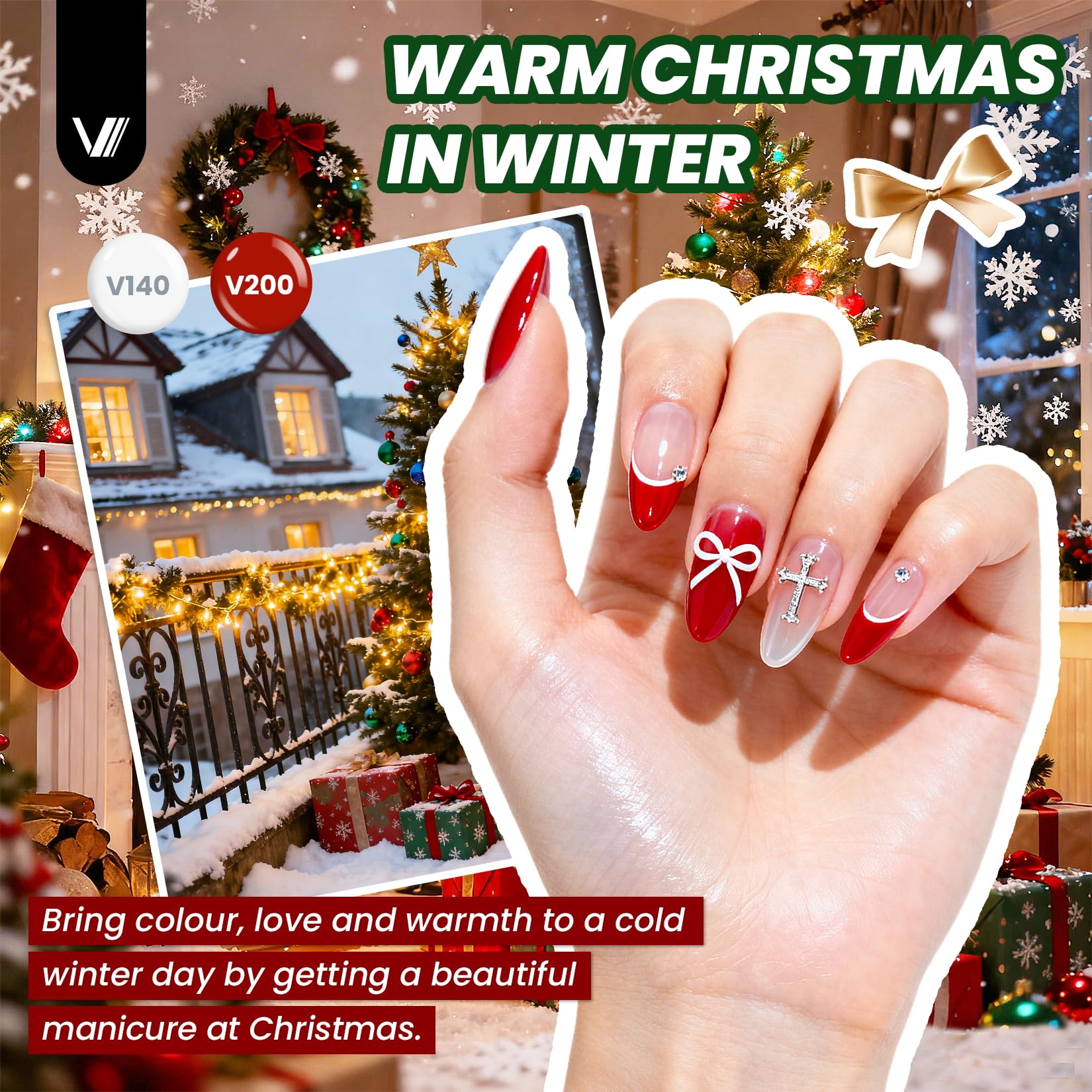 VANREESA 84-Piece Gel Nail Polish Kit with UV Lamp and Almond Nail Tips – 40 All‑Season Colors for Beginners