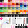 VANREESA 84-Piece Gel Nail Polish Kit with UV Lamp and Almond Nail Tips – 40 All‑Season Colors for Beginners