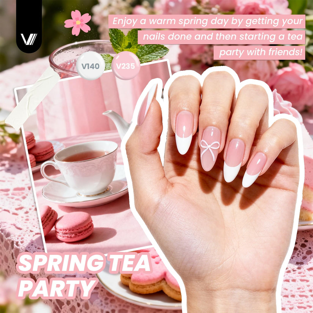 VANREESA 84-Piece Gel Nail Polish Kit with UV Lamp and Almond Nail Tips – 40 All‑Season Colors for Beginners