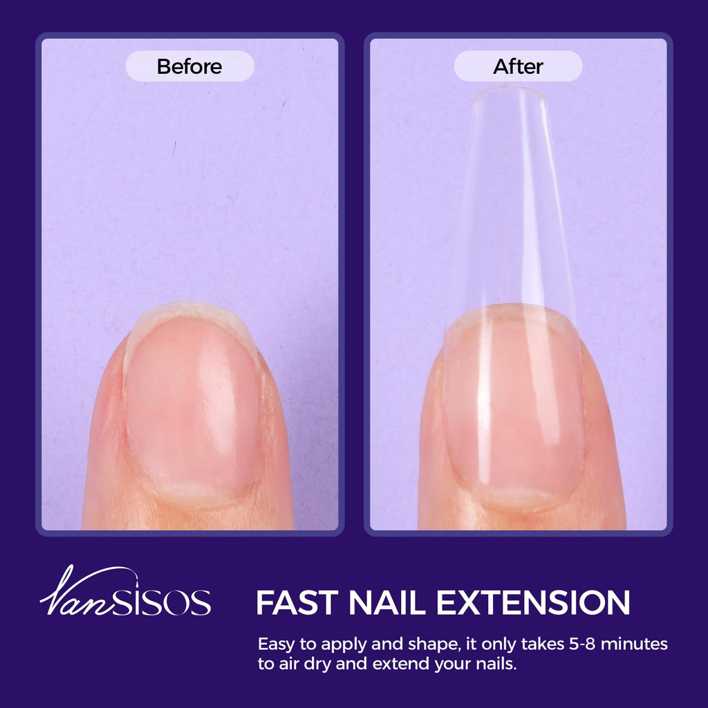 VANSISOS Acrylic Nail Kit Starter – Clear Powder & Liquid Set for Beginners