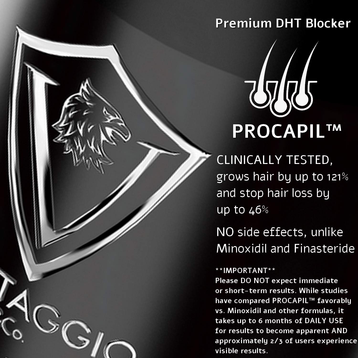 Vantaggio & Co. Hair Loss Shampoo for Men – DHT Blocker, ProCapil, Castor Oil – 13.5 oz