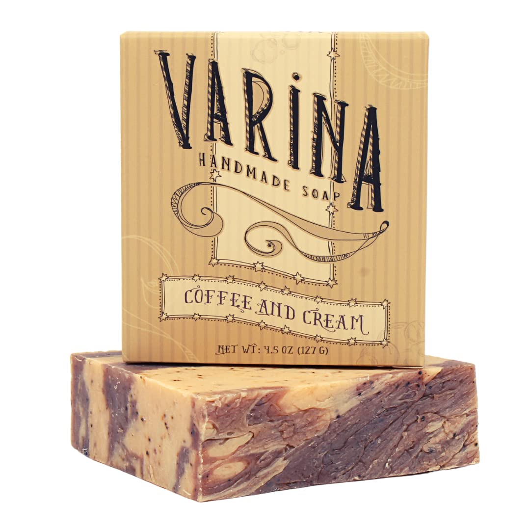 Varina Natural Coffee Cream Bar Soap – Gentle Cleansing for Sensitive Skin | 3 Pack