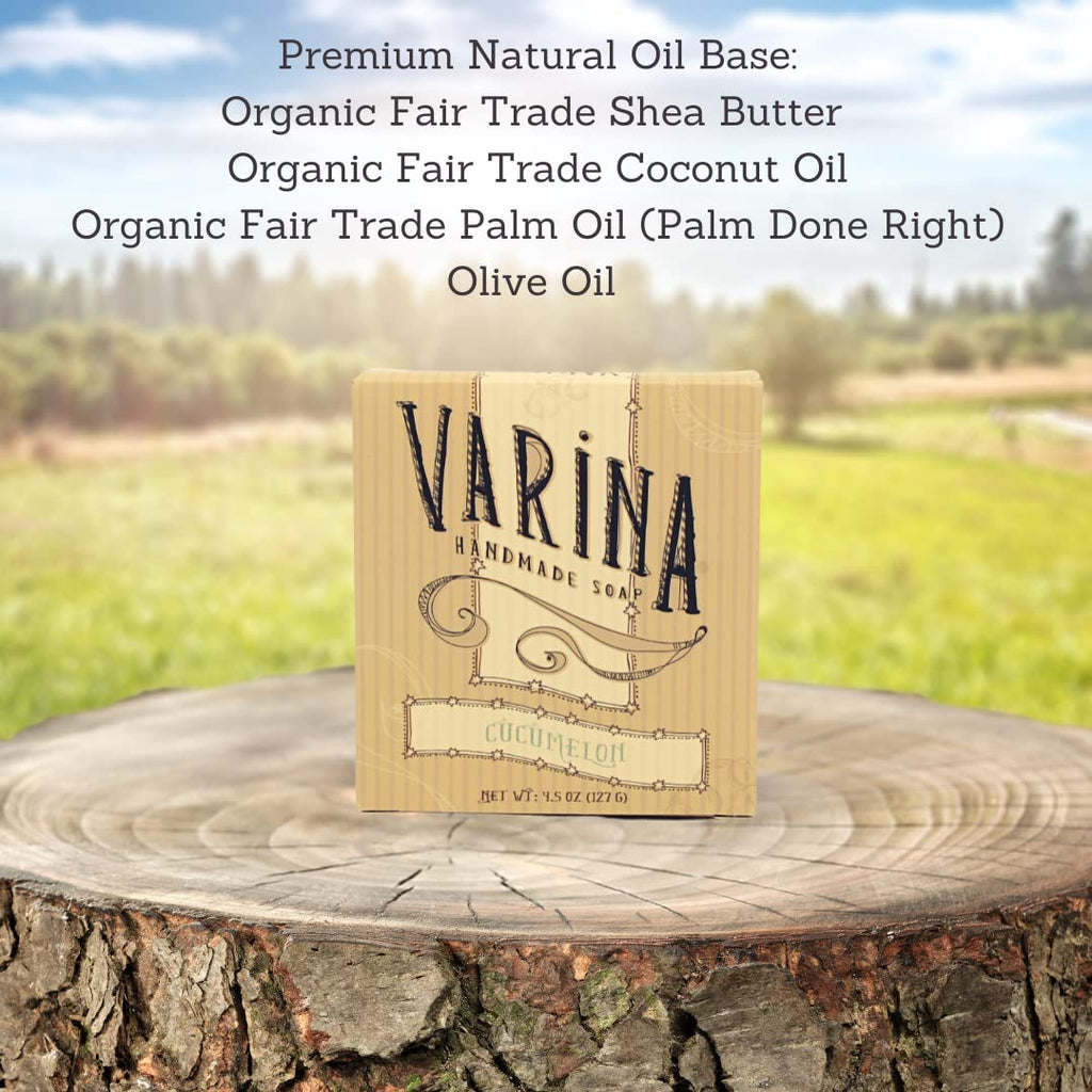 Varina Cucumelon Bar Soap – Gentle Natural Cleansing for Sensitive Skin | 3-Pack