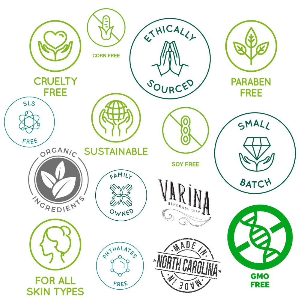 Varina Organic Eucalyptus Hemp & Tea Tree Bar Soap – Gentle Cleansing for Sensitive Skin (3 Pack)
