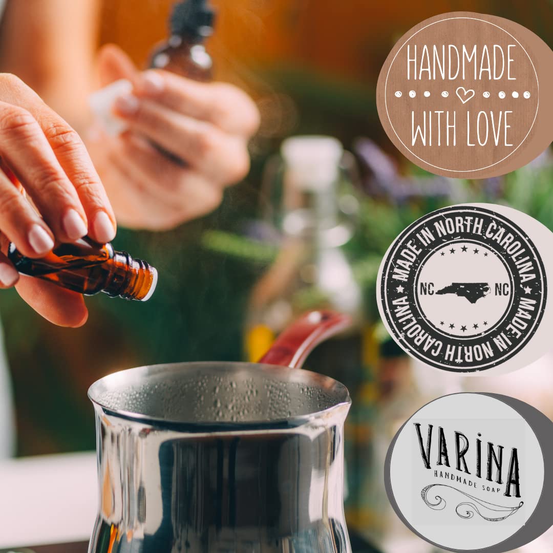 Varina Organic Super Shea Bar Soap – Gentle Cleansing for Sensitive Skin, Unscented – 3 Pack