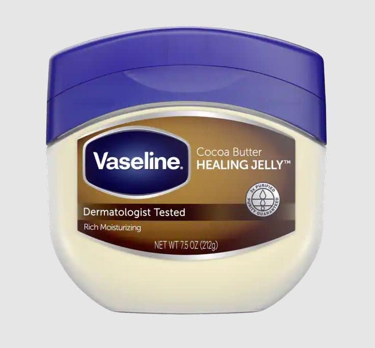 Vaseline Rich Conditioning Cocoa Butter Petroleum Jelly – 7.5 oz (Pack of 12)