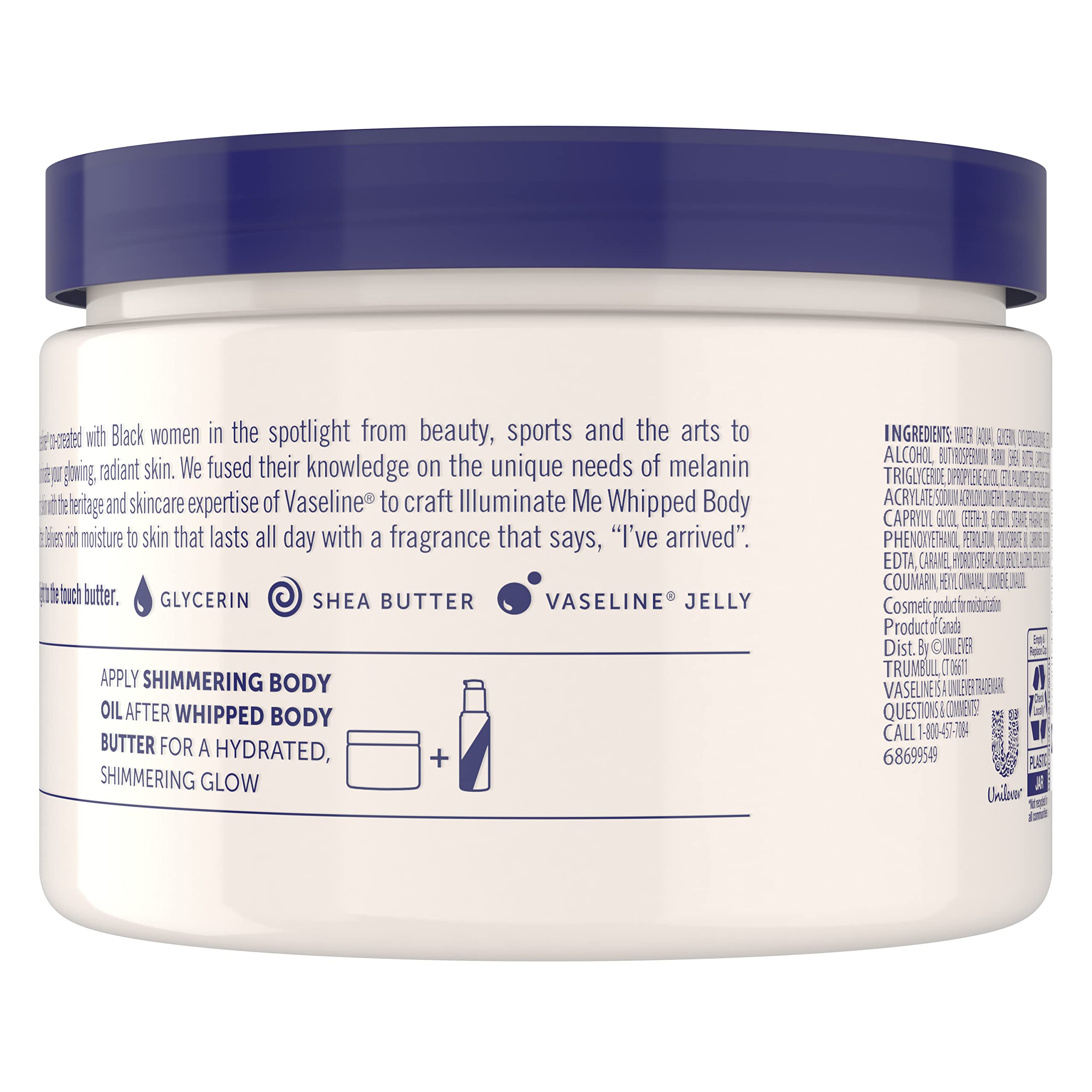 Vaseline Illuminate Me Whipped Body Butter 2-Pack – Lightweight Moisturizer for Luminous Skin