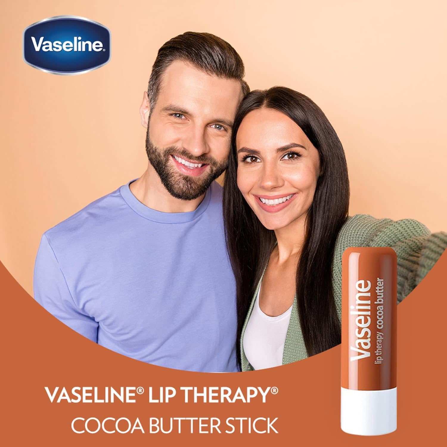 Vaseline Lip Therapy Variety 4-Pack – Cocoa Butter & Rosy Lips Balms with Vitamin E | 0.16 oz Each