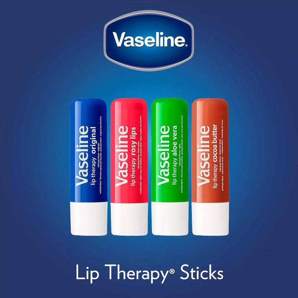 Vaseline Lip Therapy Rosy Lips 12-Pack – Rosy Lip Balm for Dry Lips (0.16 oz Each)