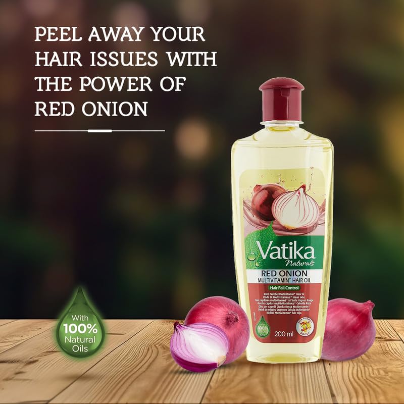Vatika Naturals Multivitamin Hair Oil – Red Onion & Rosemary, 300 ml