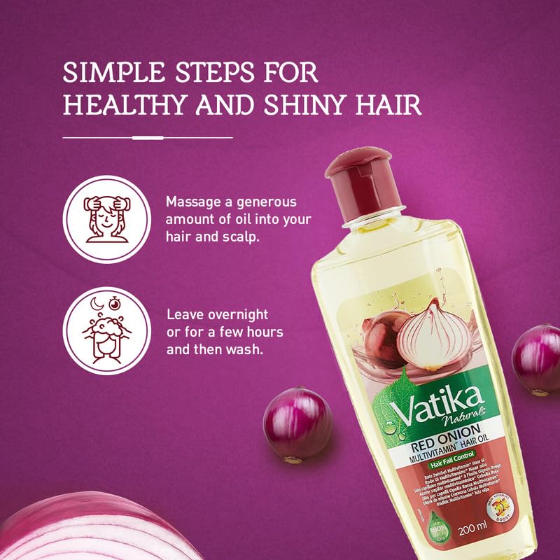 Vatika Naturals Multivitamin Hair Oil – Red Onion & Rosemary, 300 ml