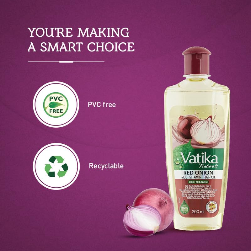 Vatika Naturals Multivitamin Hair Oil – Red Onion & Rosemary, 300 ml