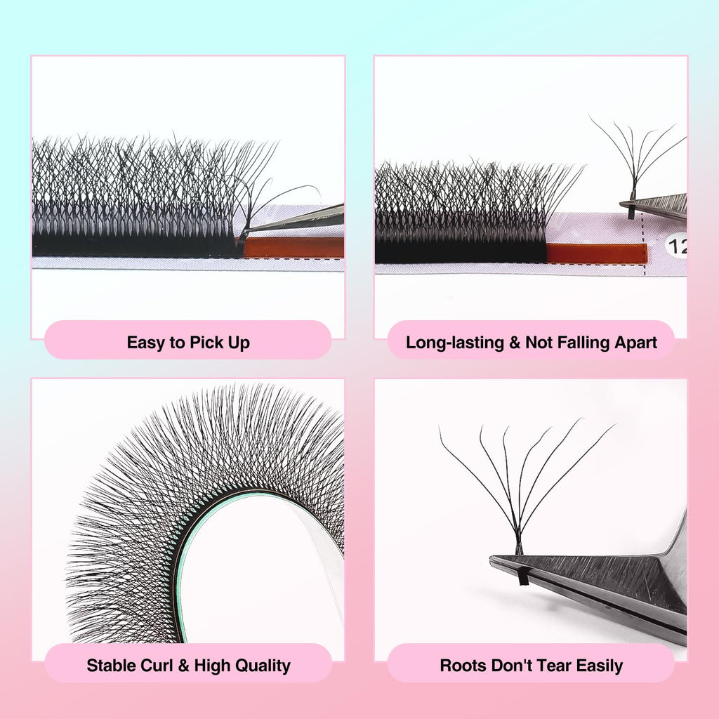 VAVALASH 6D W Shape Premade Fans 0.07 C Curl Volume Lash Extensions – Easy Fanning Lashes