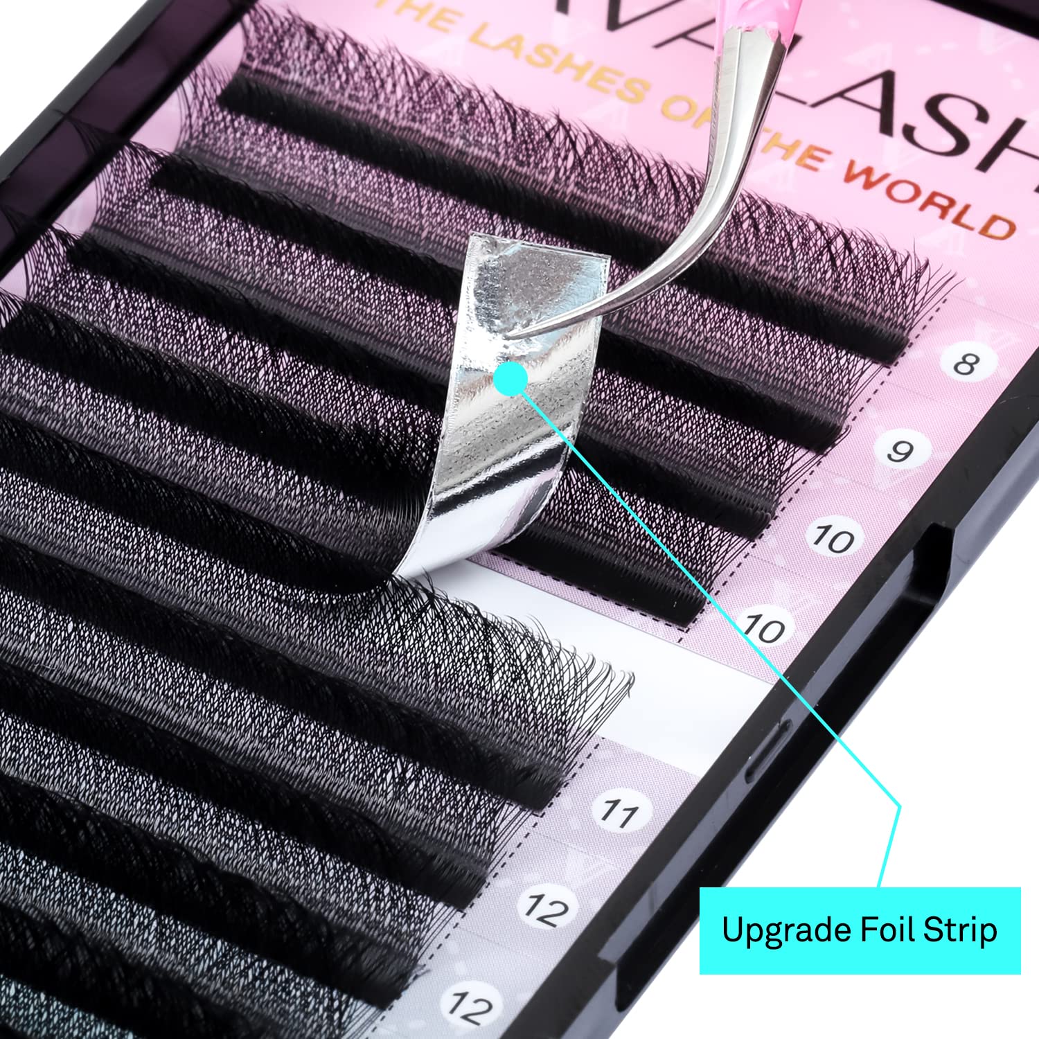 VAVALASH W-shaped 5D Premade Fans Lash Extensions – 0.07 D Curl, 14mm
