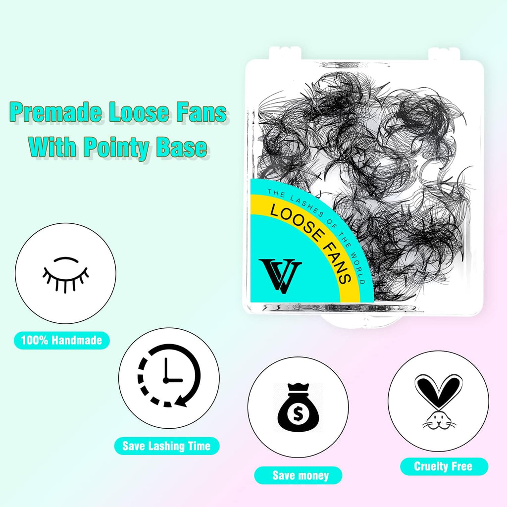 VAVALASH 500 Premade Lash Fans – Loose Volume Fans 9–16mm (5D–14D)