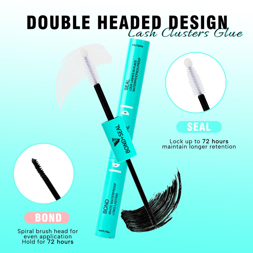 VAVALASH 3 in 1 Lash Bond and Seal – DIY Cluster Glue & Remover (Black)