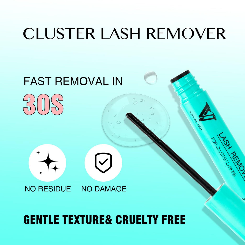 VAVALASH 3-in-1 Clear Lash Bond & Seal Glue for DIY Lashes – Waterproof, 6-7 Day Hold + Remover (White)