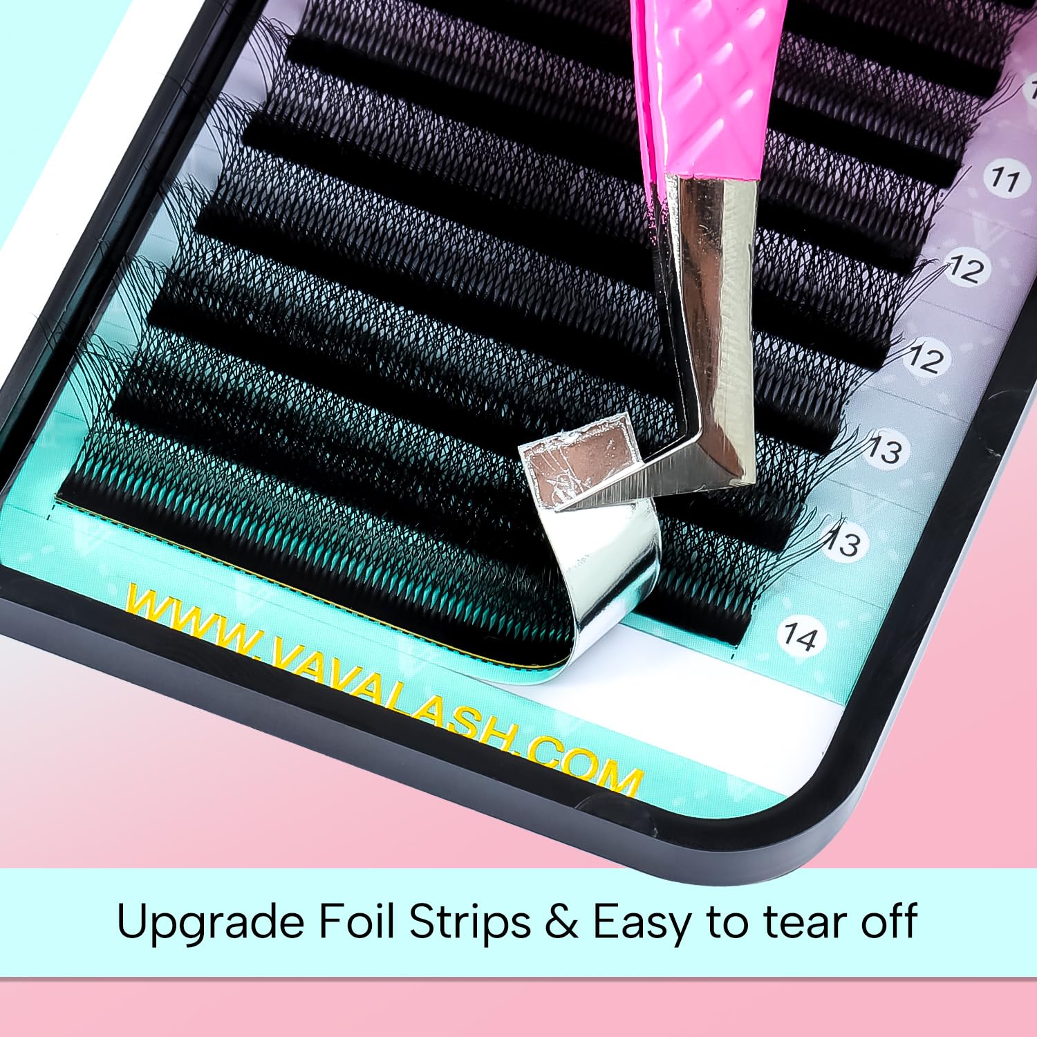 VAVALASH 6D W-Shape Premade Fans | 0.07 D Curl Volume Lashes 14mm | Matte Black