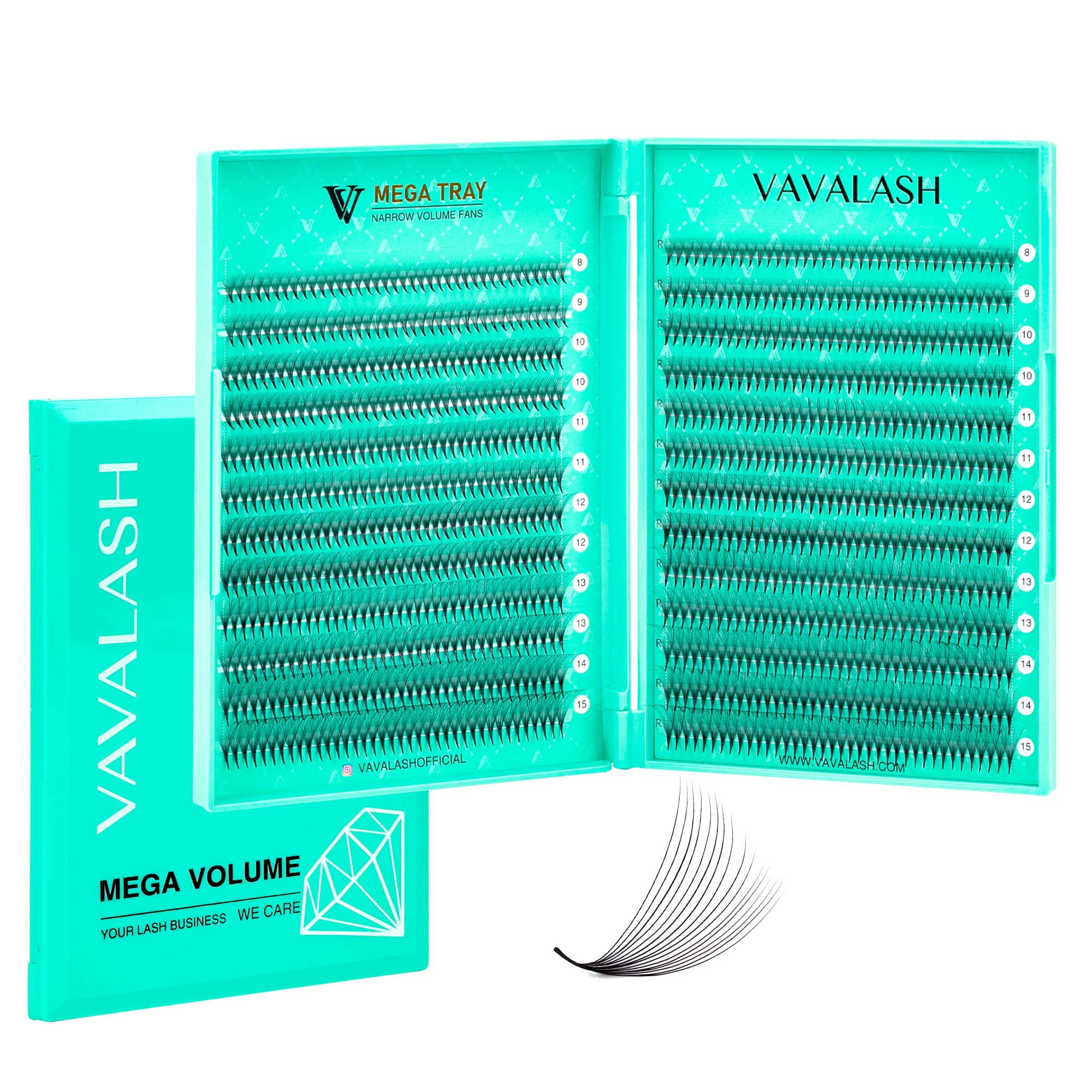 VAVALASH Premade Fans Lash Extensions 6D-16D | 0.05/0.07 Thick, C/D Curl