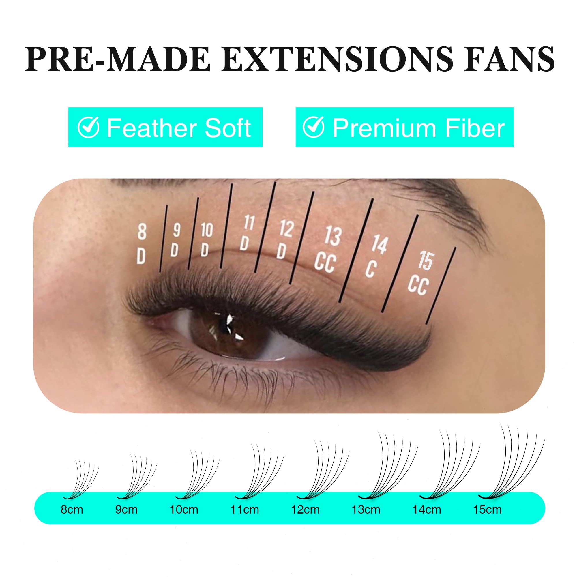 VAVALASH Premade Fans Eyelash Extensions – 6D-16D, 0.05/0.07 Thick, C/D Curl, 8-15mm