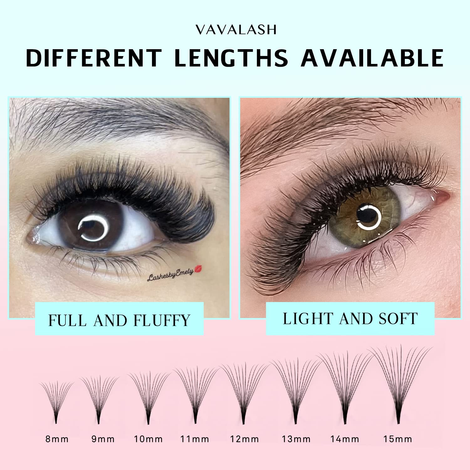VAVALASH 600 Premade Lash Fans 5D-24D | 8-15mm Mixed Length, 0.03-0.07mm, Easy Application