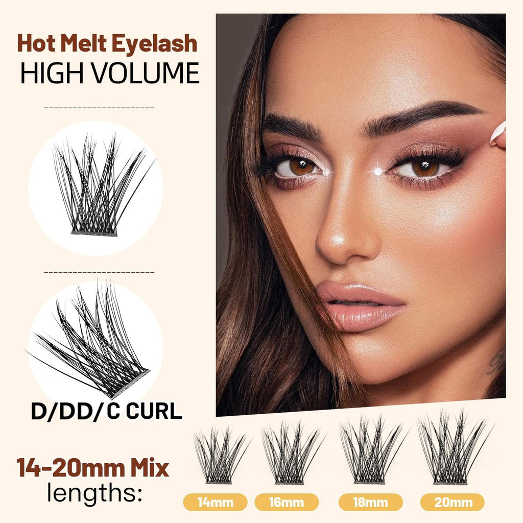 VAYATOR Lashes Mixed Kit — 8–20mm D Curl & DD Curl False Lashes, Bond & Seal Kit