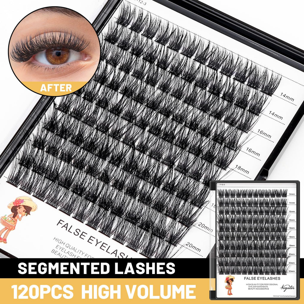 Vayator Lashes Mixed Kit – 8–20mm DD Curl & D Curl False Lashes with Lash Bond & Seal