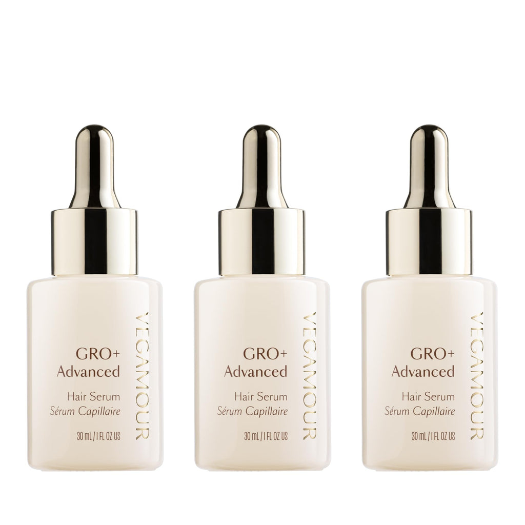 VEGAMOUR GRO+ Advanced Hair Serum 3-Pack – Improve Density, Reduce Shedding, Healthy Scalp