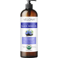 Velona Black Cumin Seed Oil USDA Organic - 16 Fl Oz | Pure Cold-Pressed Carrier Oil for Hair, Skin & Body