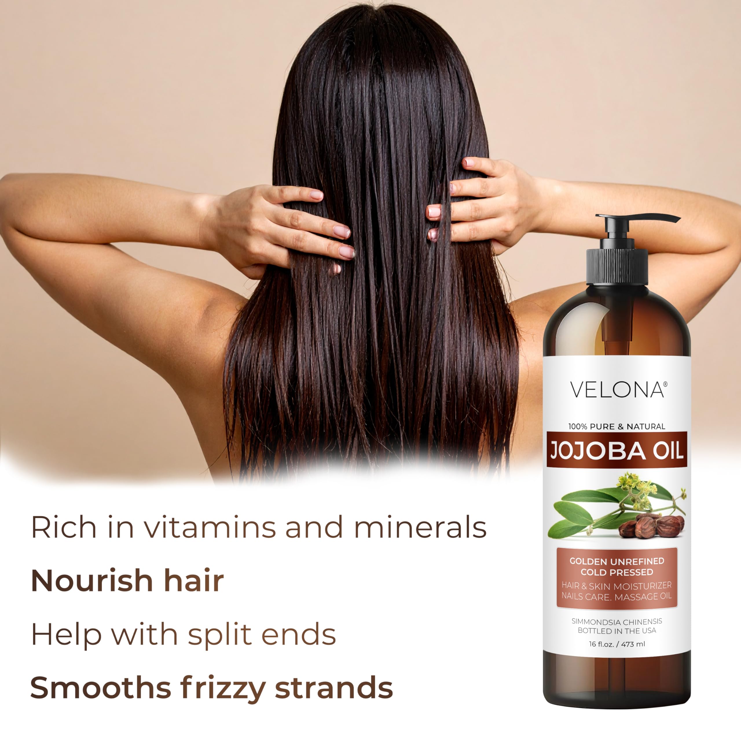 Velona Jojoba Oil – 1 Gallon | 100% Pure & Natural, Cold-Pressed, Hexane-Free